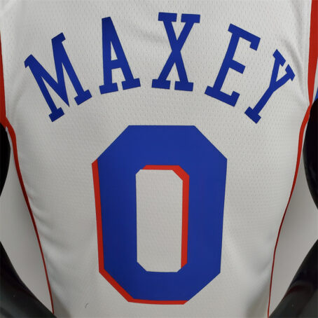 Camisa Regata NBA Philadelphia 76ers – Branca – #0 Maxey – 75 Anos - Imagem 8