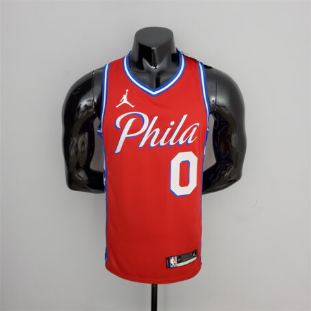 Camisa Regata NBA Philadelphia 76ers – Vermelha – #0 Maxey – 2021