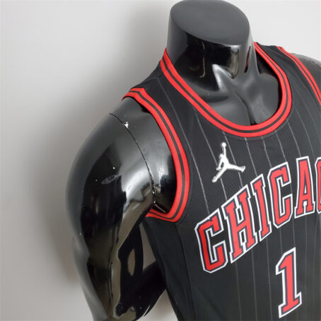 Camisa Regata NBA Chicago Bulls – Preta – #1 Rose - 75 Anos - Imagem 5