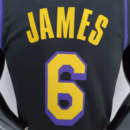 Camisa Regata NBA Los Angeles Lakers – Preta – #6 James – 2021 - Imagem 7