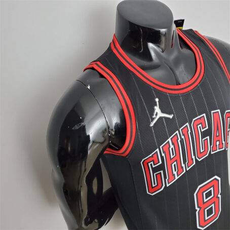 Camisa Regata NBA Chicago Bulls – Preta – #8 LaVine - 75 Anos - Imagem 5