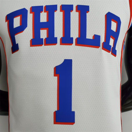 Camisa Regata NBA Philadelphia 76ers – Branca – #1 Harden – 75 Anos - Imagem 2