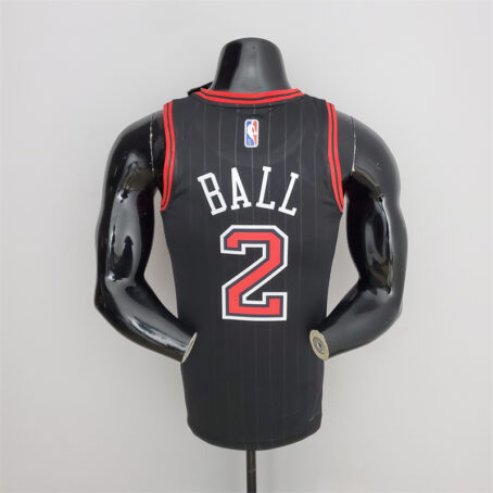 Camisa Regata NBA Chicago Bulls – Preta – #2 Ball - 75 Anos - Imagem 8