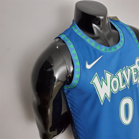 Camisa Regata NBA Minnesota Timberwolves City – Azul – #0 Russel – 75 Anos - Imagem 5