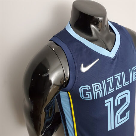 Camisa Regata NBA Memphis Grizzlies – Azul – #12 Morant – 75 Anos - Imagem 5