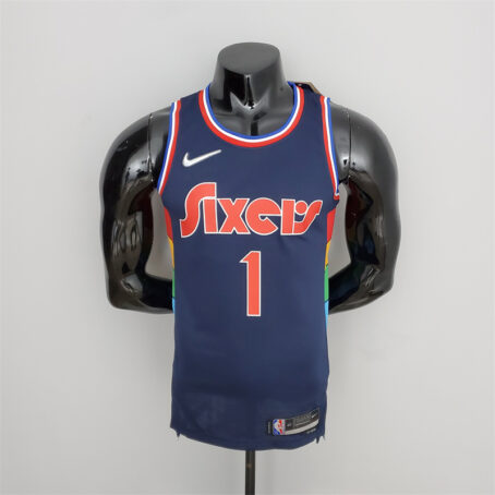 Camisa Regata NBA Philadelphia 76ers – Azul – #1 Harden – 2022