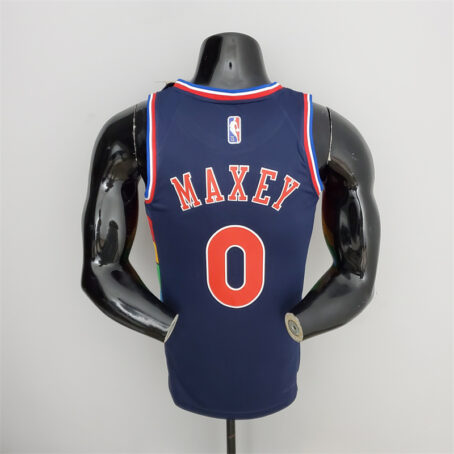 Camisa Regata NBA Philadelphia 76ers – Azul – #0 Maxey – 2022 - Imagem 9