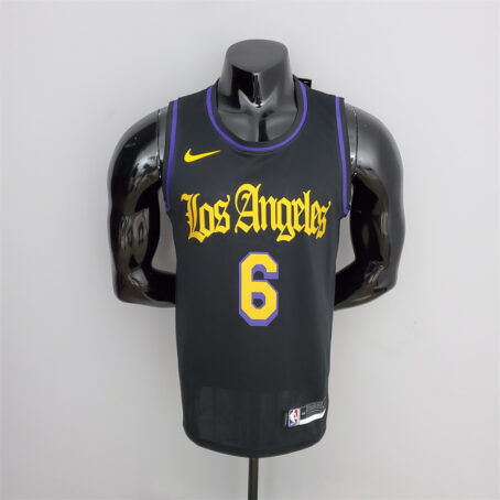 Camisa Regata NBA Los Angeles Lakers – Preta – #6 James – 2021
